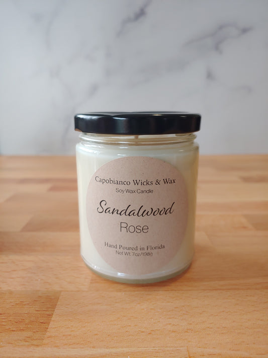 Sandalwood Rose Soy Candle